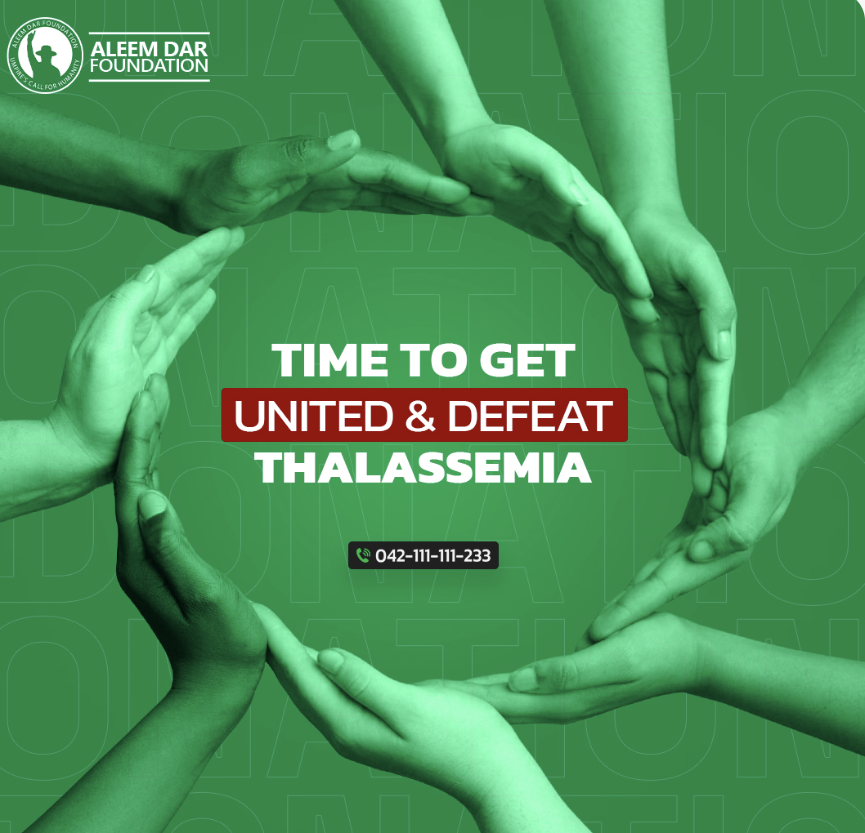 Aleem Dar Foundation campaign — unite to defeat thalassaemia